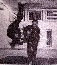 Student Saeed Kaykha throws an opponent.