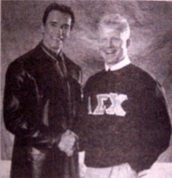 Arnold Schwarzenegger and LCCW student Troy Dreiling.