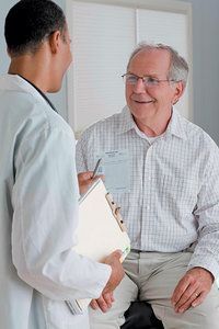 doctor and senior patient