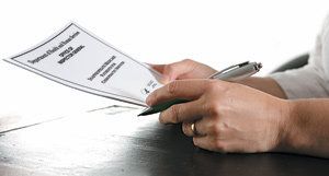 Report in hand