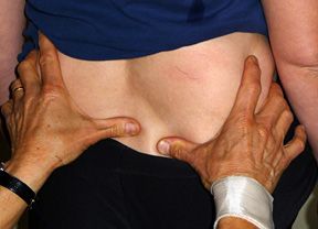 right ilium rotates posterior