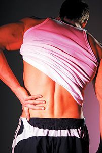 man with low back pain
