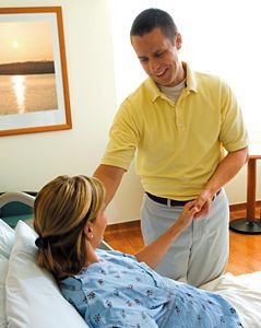 talking to patient