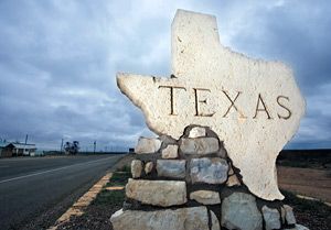 texas road sign