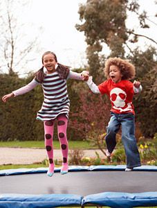 kids on trampoline
